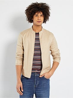 Blusão leve em linho e algodão - Kiabi