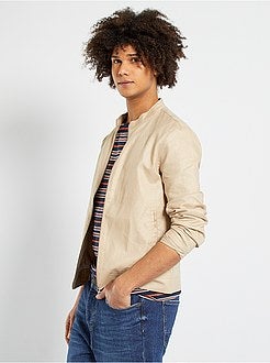 Blusão leve em linho e algodão - Kiabi