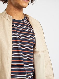 Blusão leve em linho e algodão - Kiabi