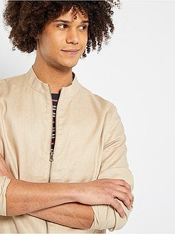 Blusão leve em linho e algodão - Kiabi