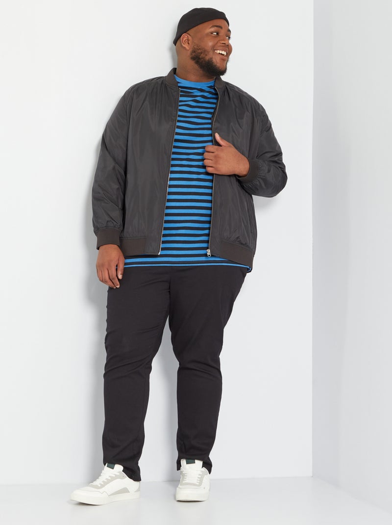 Blusão leve tipo bomber Preto - Kiabi