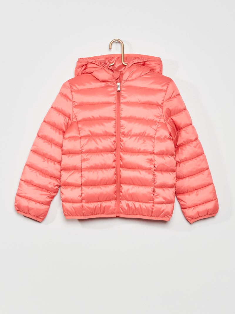 Blusão liso acolchoado Rosa - Kiabi