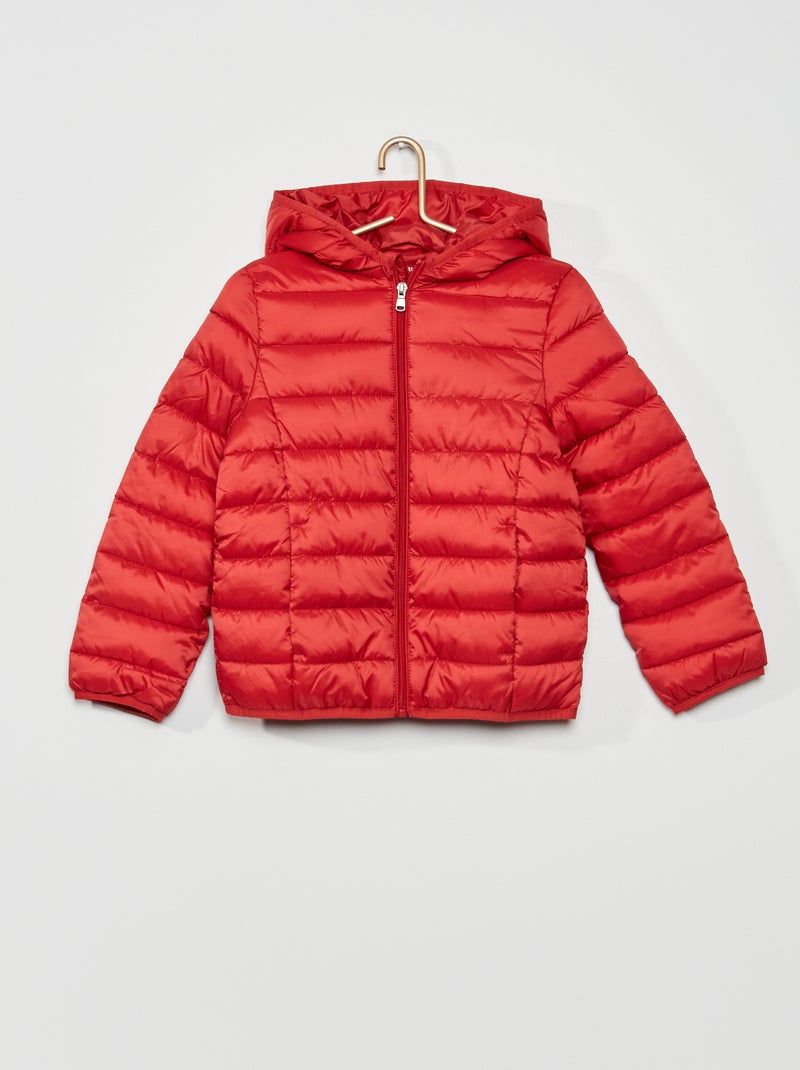 Blusão liso acolchoado Vermelho - Kiabi