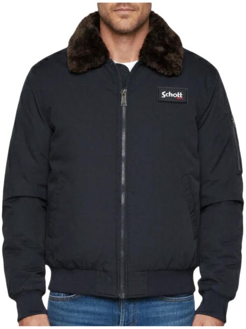 Blusão masculino schott airtop azul-marinho - Kiabi Blusão masculino schott airtop azul-marinho - Kiabi