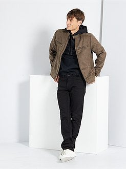 Blusão motard em camurça sintética - Kiabi