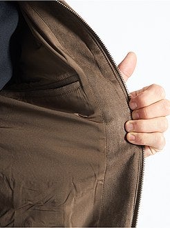 Blusão motard em camurça sintética - Kiabi