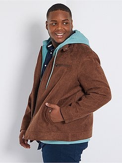 Blusão motard em camurça sintética - Kiabi