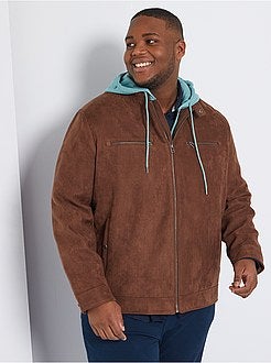 Blusão motard em camurça sintética - Kiabi