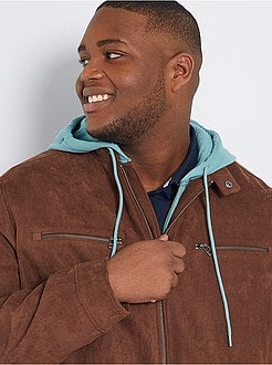 Blusão motard em camurça sintética - Kiabi