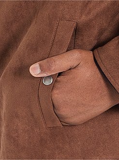 Blusão motard em camurça sintética - Kiabi