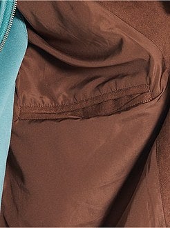 Blusão motard em camurça sintética - Kiabi