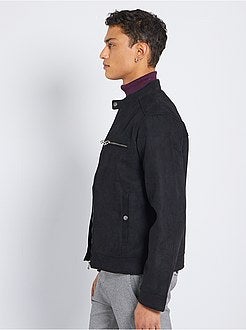 Blusão motard em camurça sintética - Kiabi