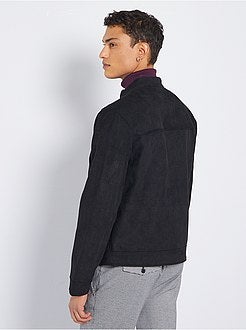 Blusão motard em camurça sintética - Kiabi