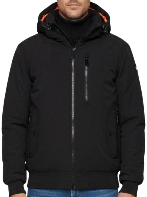 Blusão preto com capuz schott dylan - Kiabi Blusão preto com capuz schott dylan - Kiabi