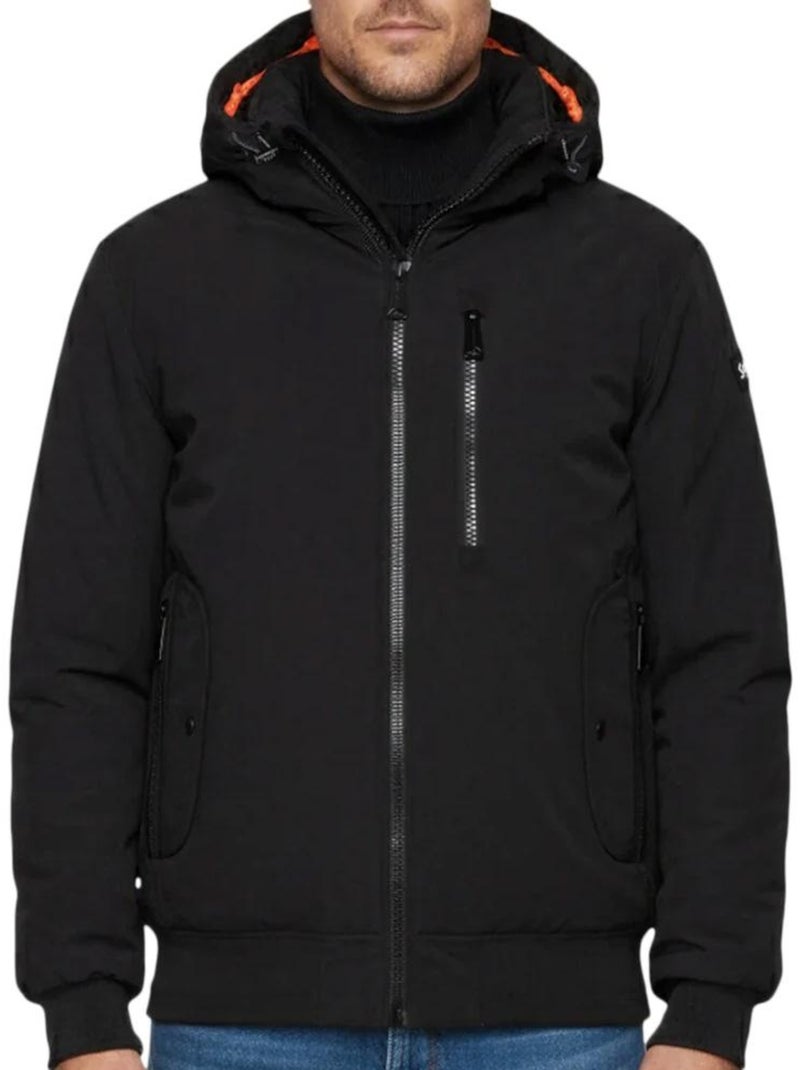 Blusão Preto com Capuz Schott DYLAN Preto - Kiabi