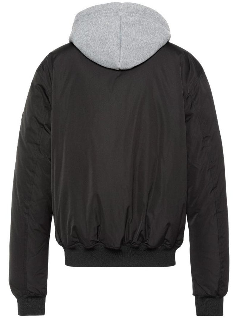 Blusão Preto Schott com Gola Amovível Preto - Kiabi