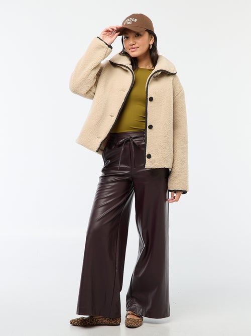 Blusão quente com efeito de pele de carneiro - Kiabi