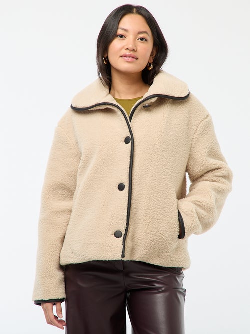 Blusão quente com efeito de pele de carneiro - Kiabi