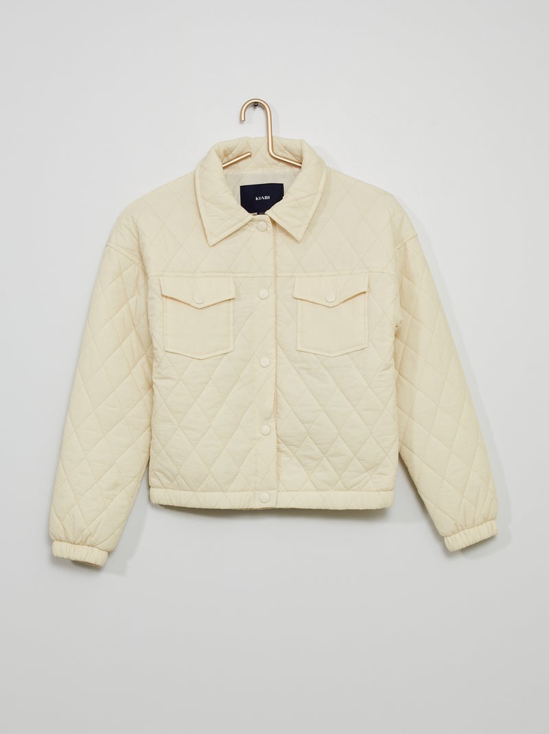 Blusão quilted Branco - Kiabi