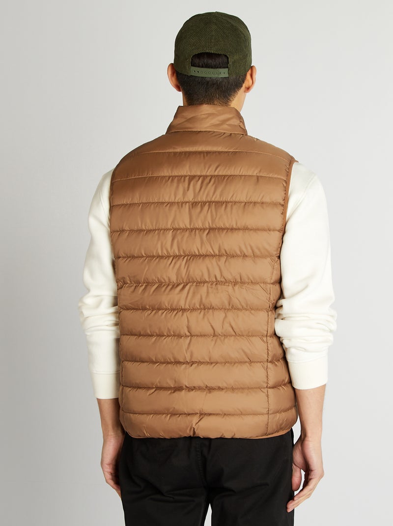 Blusão sem mangas com gola subida CASTANHO - Kiabi