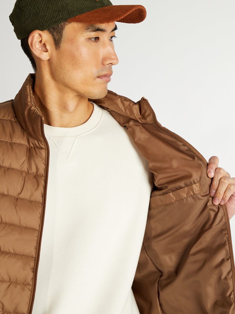 Blusão sem mangas com gola subida CASTANHO - Kiabi