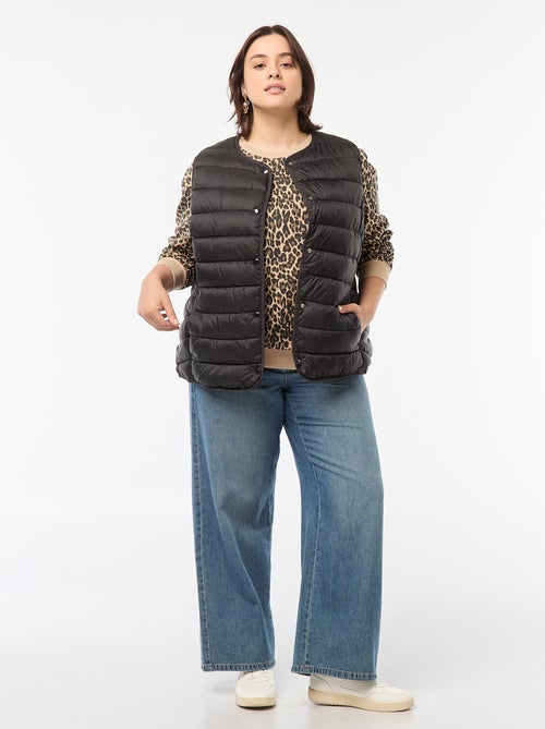 Blusão sem mangas com molas de pressão - Kiabi