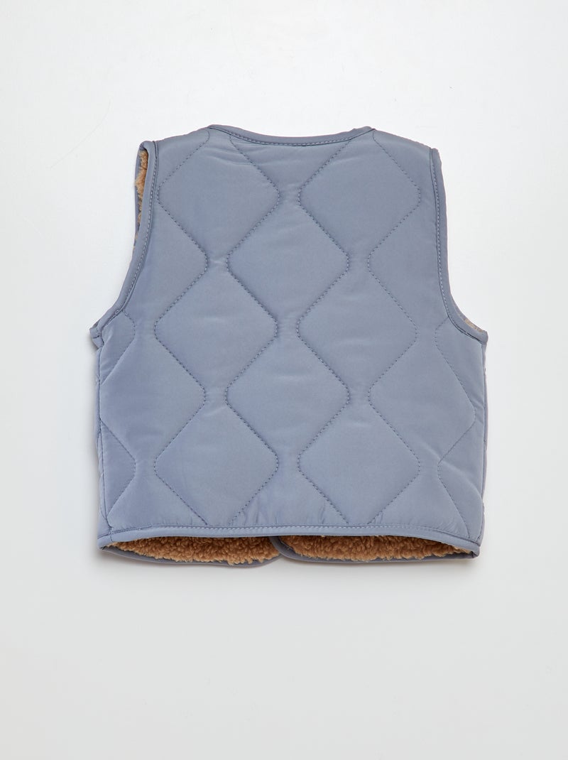 Blusão sem mangas forrado AZUL - Kiabi