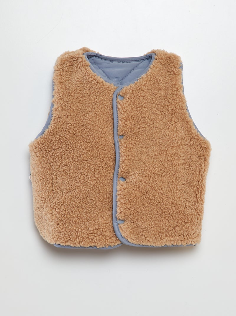 Blusão sem mangas forrado AZUL - Kiabi