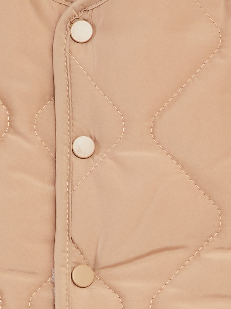 Blusão sem mangas forrado BEGE - Kiabi