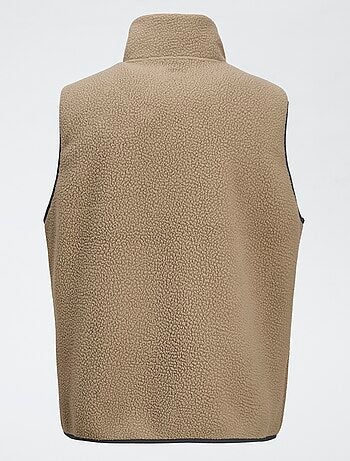 Blusão sem mangas 'JJrebel' com efeito borrego contrastante