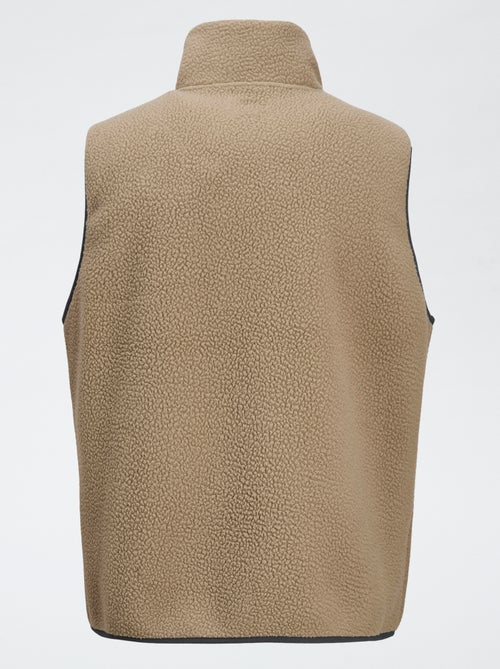 Blusão sem mangas 'JJrebel' com efeito borrego contrastante - Kiabi