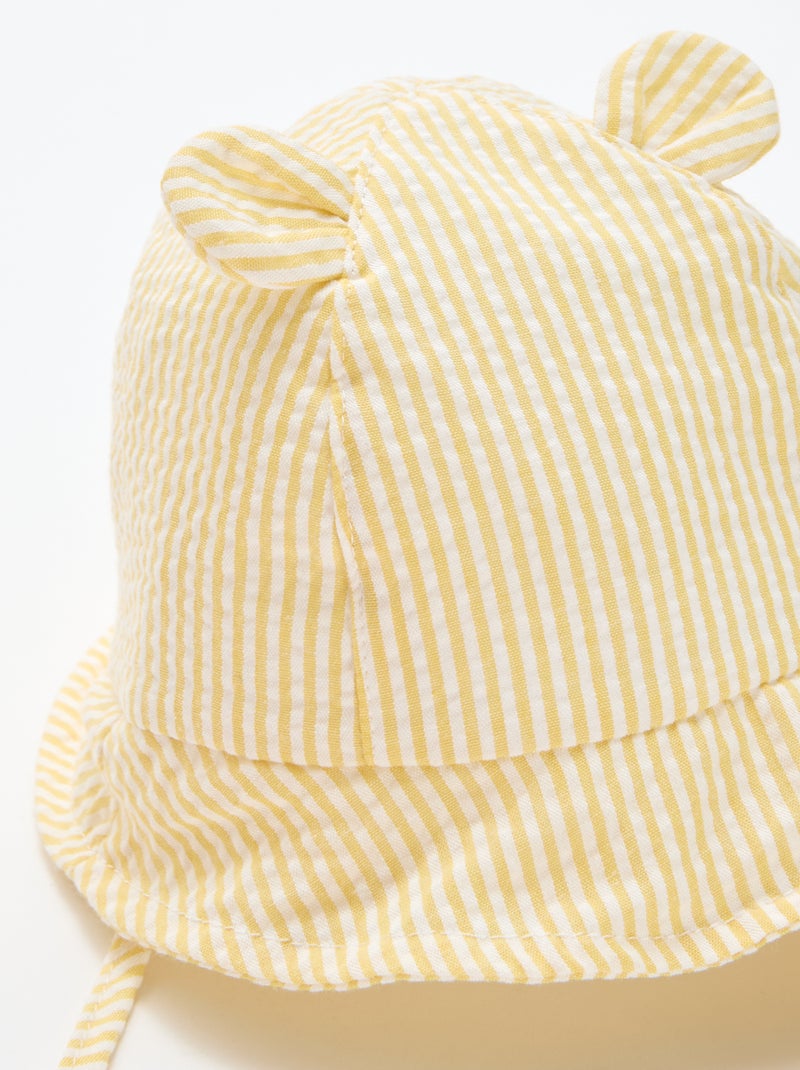 Bob às riscas com orelhinhas Amarelo - Kiabi