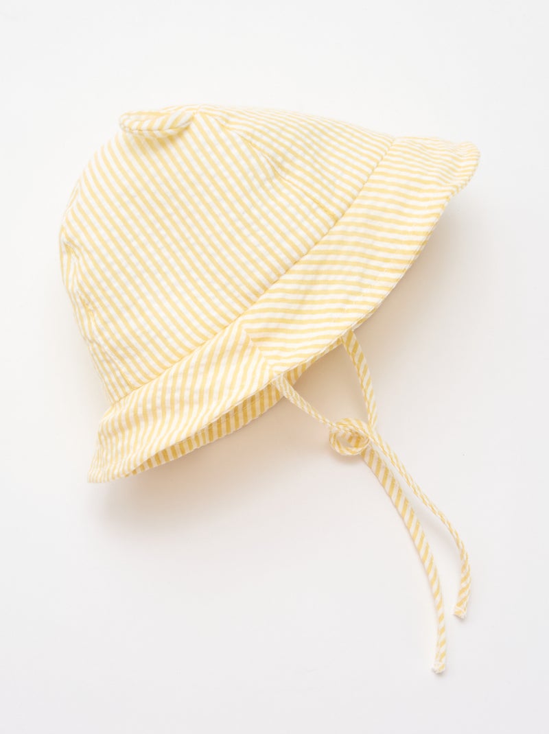 Bob às riscas com orelhinhas Amarelo - Kiabi
