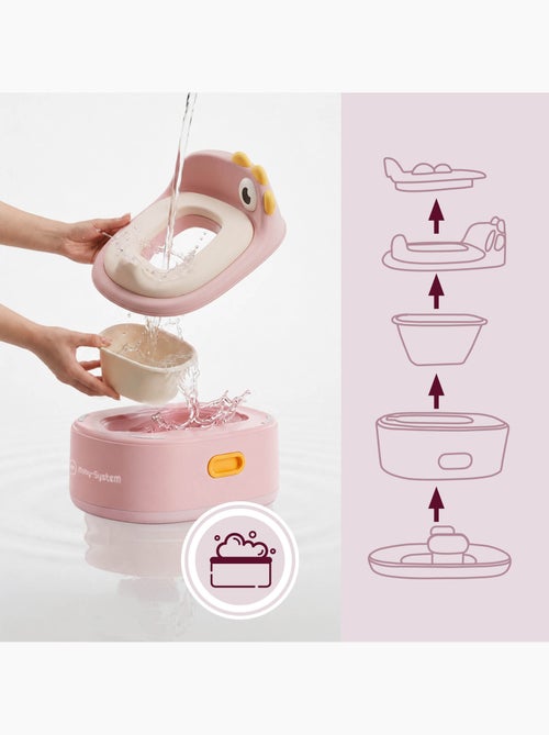 Bocal evolutivo 3 em 1 redutor wc degrau pintainho rosa moby-system - Kiabi