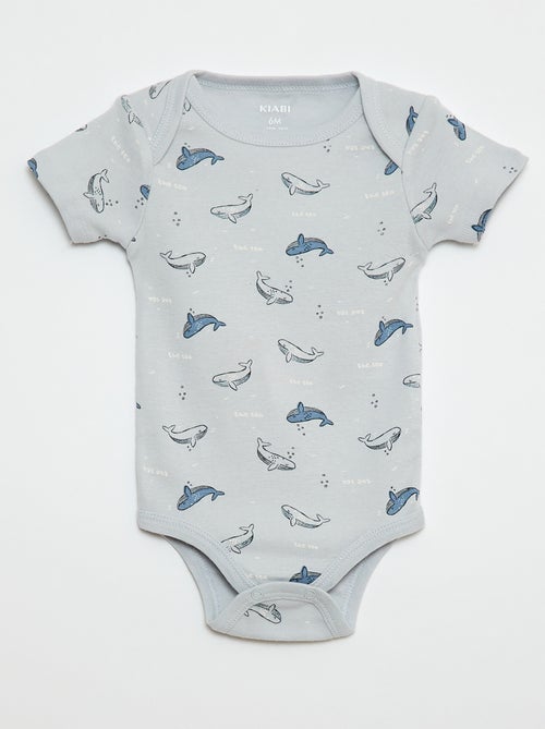 Bodies estampados em algodão - lote de 3 - Kiabi