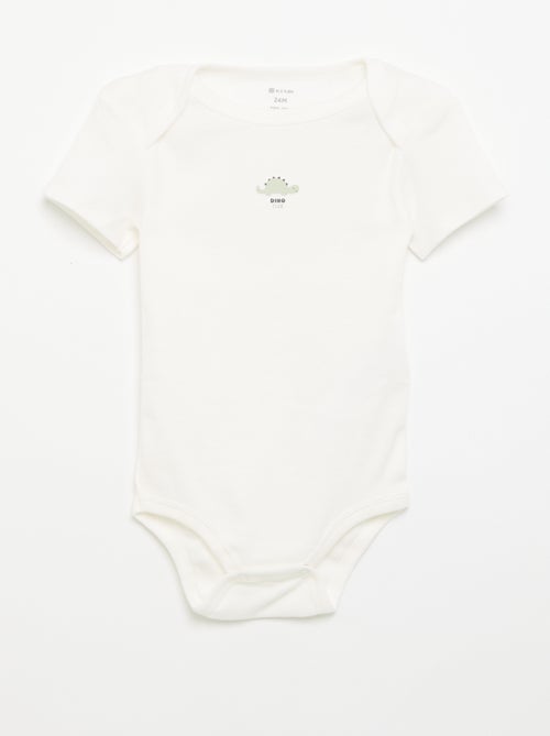Bodies estampados em algodão - lote de 3 - Kiabi Bodies estampados em algodão - lote de 3 - Kiabi