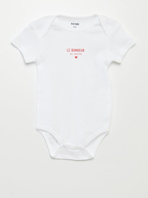 Bodies estampados em algodão - lote de 3 - Kiabi