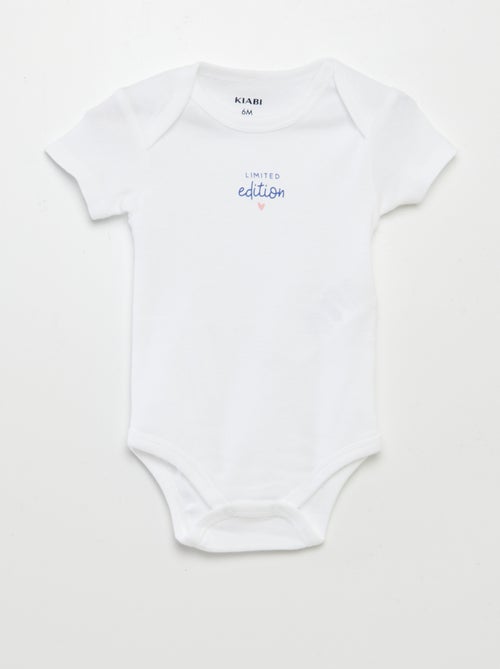 Bodies estampados em algodão - lote de 3 - Kiabi