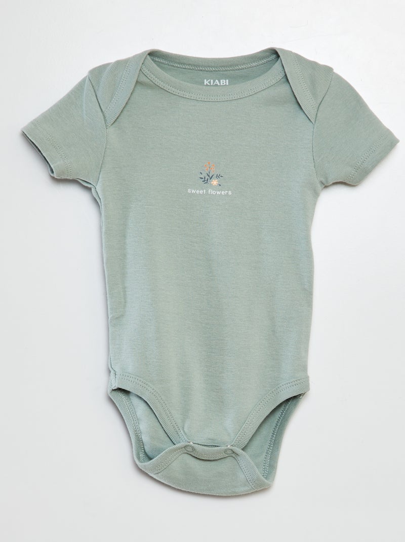 Bodies estampados em algodão - lote de 3 BRANCO - Kiabi