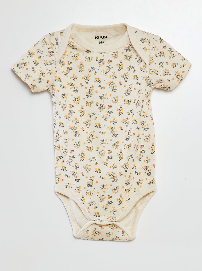 Bodies estampados em algodão - lote de 3 BRANCO - Kiabi