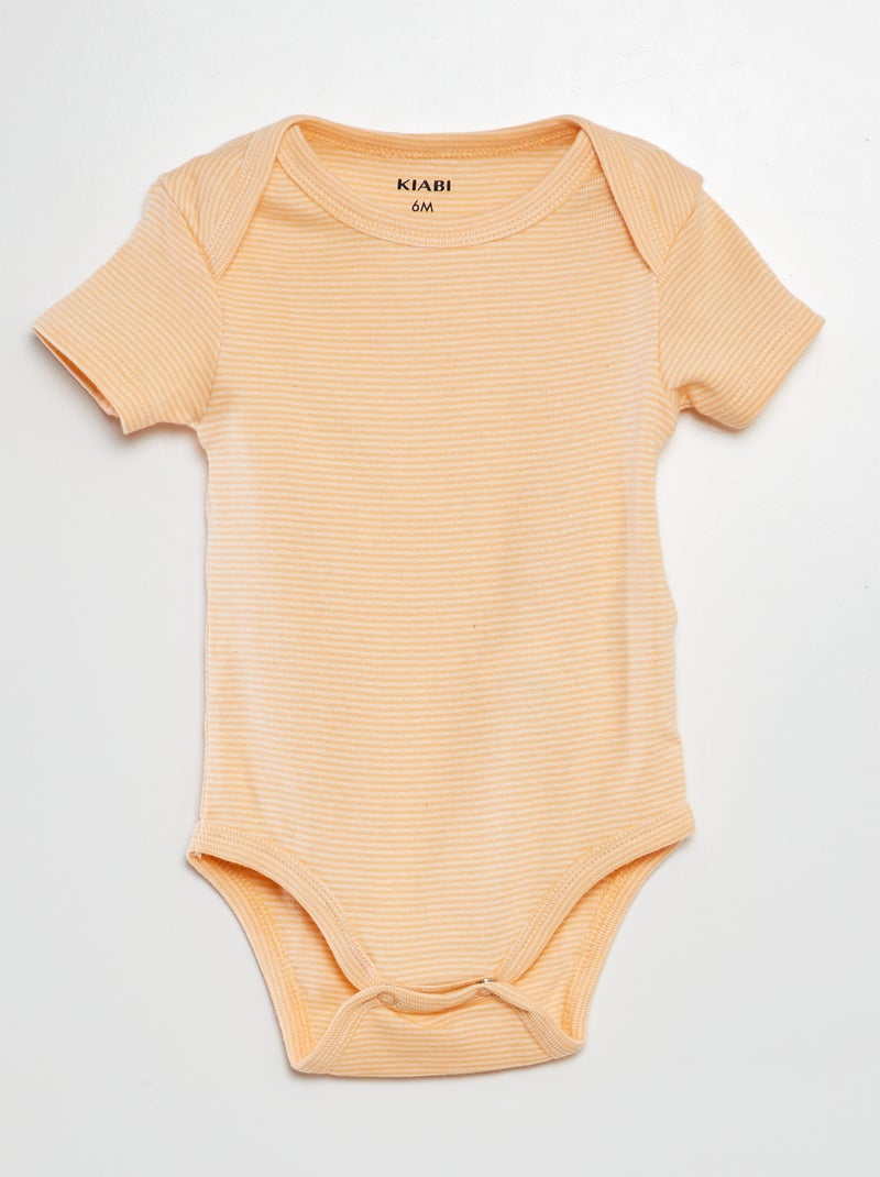 Bodies estampados em algodão - lote de 3 BRANCO - Kiabi