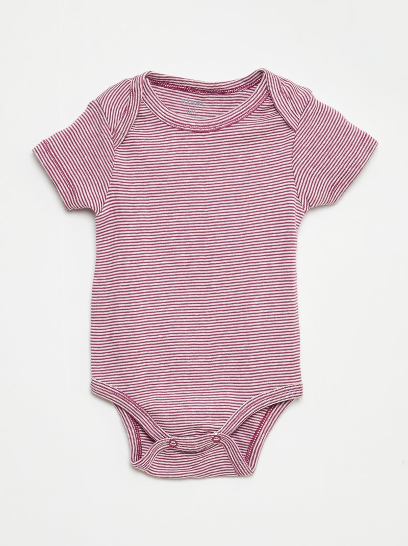 Bodies estampados em algodão - lote de 3 Branco - Kiabi