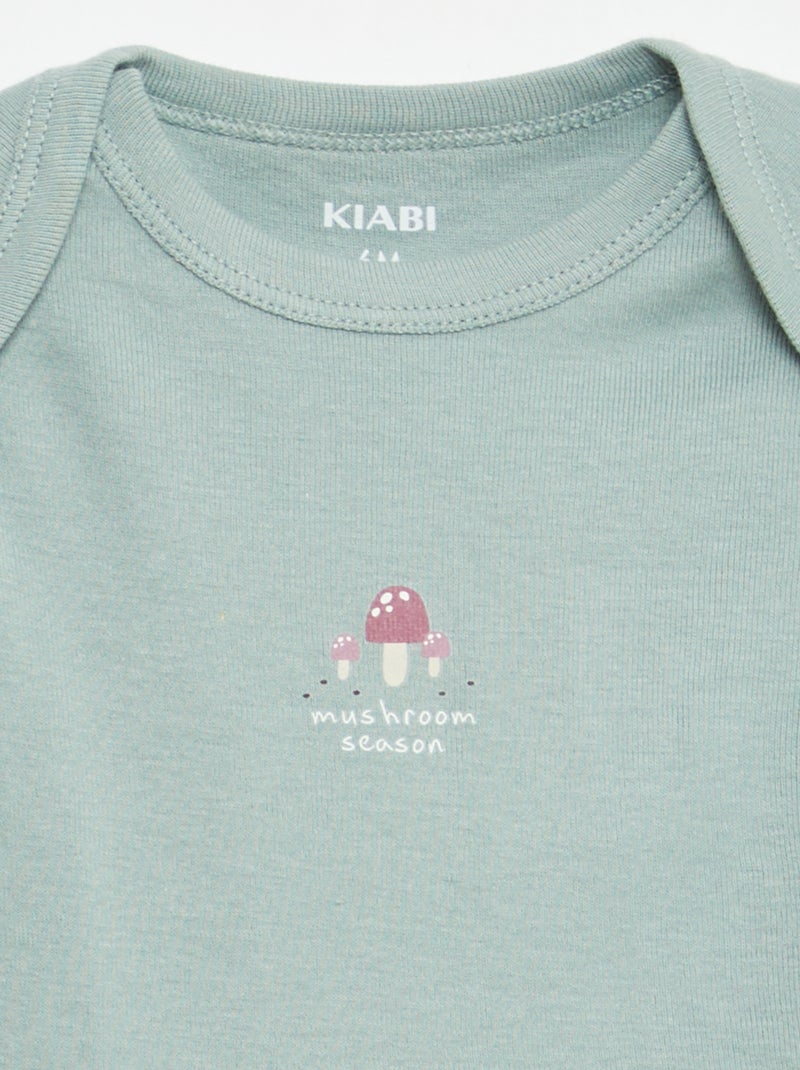 Bodies estampados em algodão - lote de 3 Branco - Kiabi