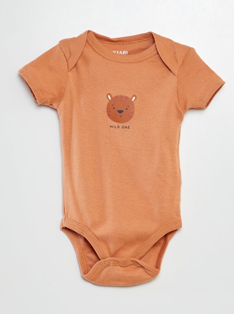 Bodies estampados em algodão - lote de 3 BRANCO - Kiabi