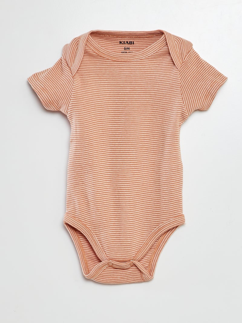 Bodies estampados em algodão - lote de 3 BRANCO - Kiabi