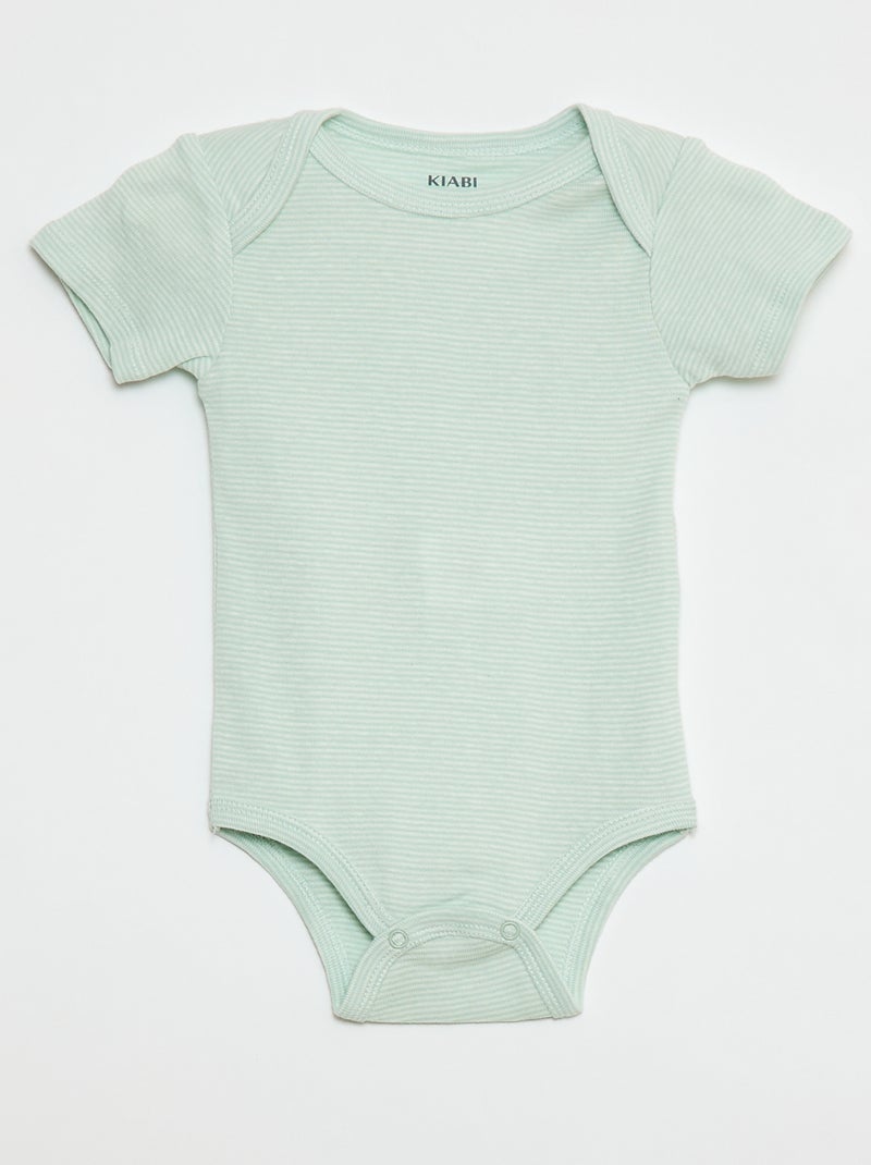 Bodies estampados em algodão - lote de 3 Branco - Kiabi