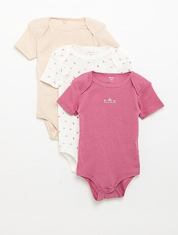 Bodies estampados em algodão - lote de 3