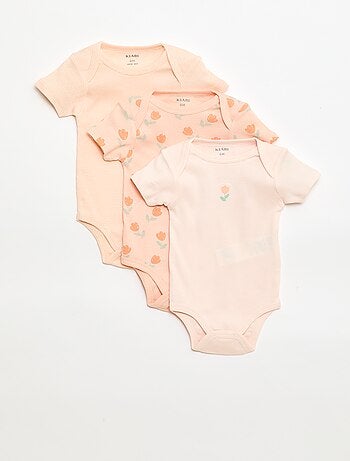 Bodies estampados em algodão - lote de 3