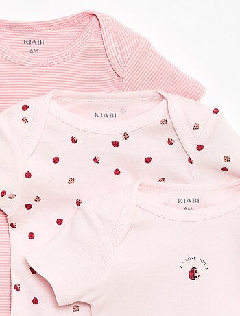Bodies estampados em algodão - lote de 3