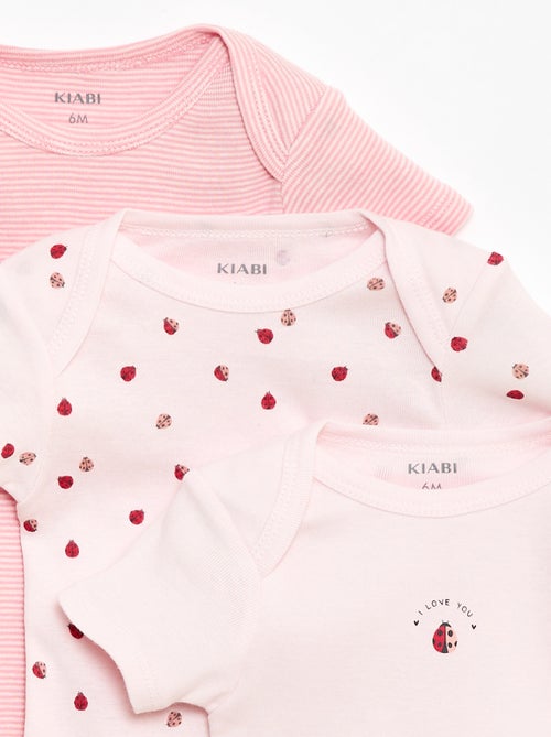 Bodies estampados em algodão - lote de 3 - Kiabi